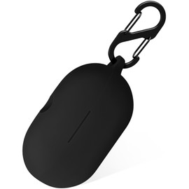 Geiomoo Silicone Case for Beats Solo Buds, Protective Cover with Carabiner (Black)