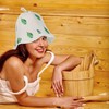 Healvian Russian Hats Hat Felt Sauna Hat Leaf Pattern Bathhouse