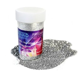 VViViD Prisma65 Raw Pigment Silver Metallic Glitter Powder 15g Jar (1 Unit)