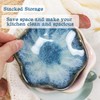 Dmnnlp Tea Bag Dish, Ceramic Spoon Rest 4.3 Inch, Flower