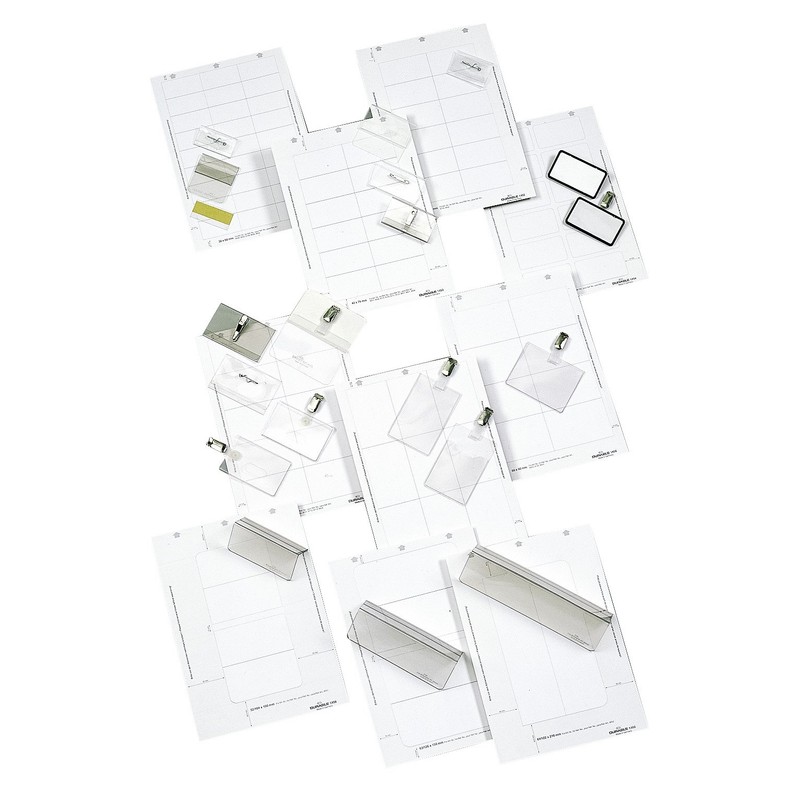 Durable Inserts for Duraprint Badgemaker Card 150gsm 30x60mm Ref 1451