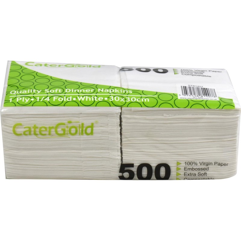 500 Soft Napkins 30 x 30cm Serviettes Tissue 1 Ply