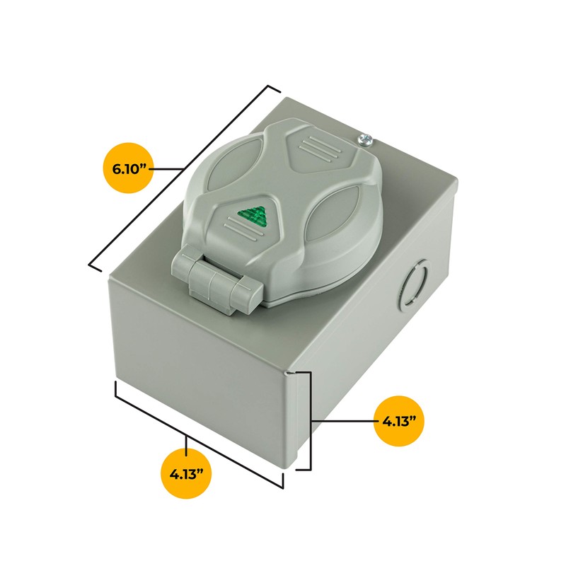 Halotronics 30 Amp RV Power Inlet Box L14-30P 125/250V Weatherproof