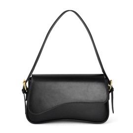 Amexo Handbag Teenager Girls Shoulder Bag Hobo Bag Leather with Zip Vintage Aesthetic y2k Bag Small Handbags for Women Handbag Women's Small Shoulder Bag Shoulder Bag Black, black