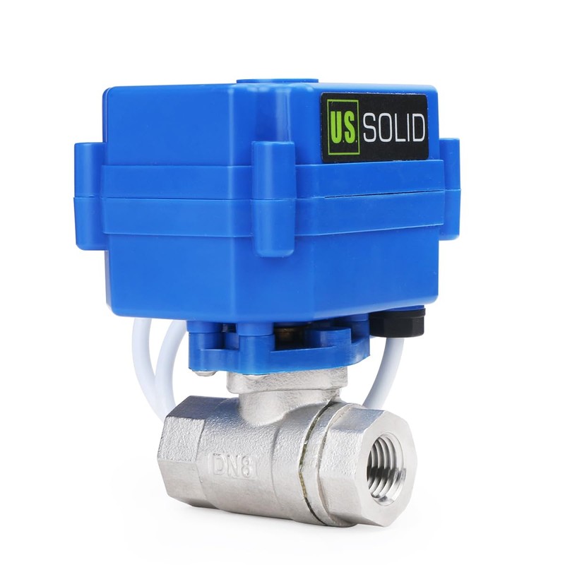 U.S. Solid Electric Ball Valve, 12V AC/DC (9-24V AC/DC) Electric