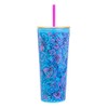 Lilly Pulitzer Double Wall Tumbler with Lid and Reusable Straw,