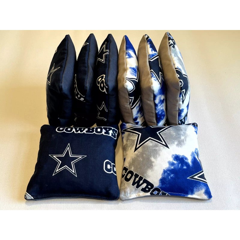 handcrafted DALLAS COWBOYS CORNHOLE BEAN BAGS SET OF 8 BAG