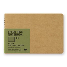 Midori Travelers Note Spiral Ring B6 Blank DW Craft Camel