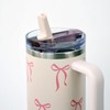 Luxape Bow Tumbler 40 oz | Leakproof Flip Straw Lid