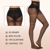 MANZI 6 Pairs 20D Women's Sheer Tights Ultra Thin High