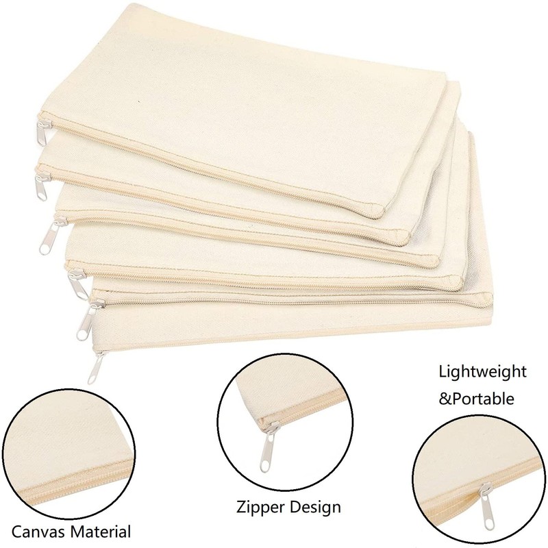 DIY Blank Fabric Bag, Pack of 10 Fabric Pencil Case