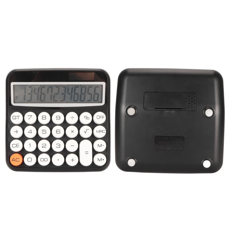 12 Digit Calculator Round Button LCD Display Calculator Detachable Auto
