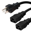 5-20P to 2X C19 Y Splitter Power Cord, 20A, 125V,