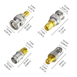 ACONRFTOL SMA BNC Adapter - Coaxial Adapter for SMA to BNC Male and Female (Pack of 4)