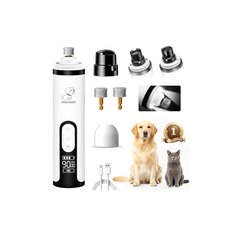 Upgraded Silent Dog Nail Grinder, Cordless Grooming Pro Nail Grinder