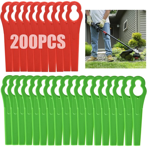 200 Pcs Plastic Grass Trimmer Blades, Cordless Strimmer Blades 83