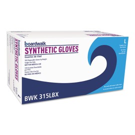 Boardwalk 315LCT Powder-Free Synthetic Vinyl Gloves Large Cream 4 mil 1000/Carton
