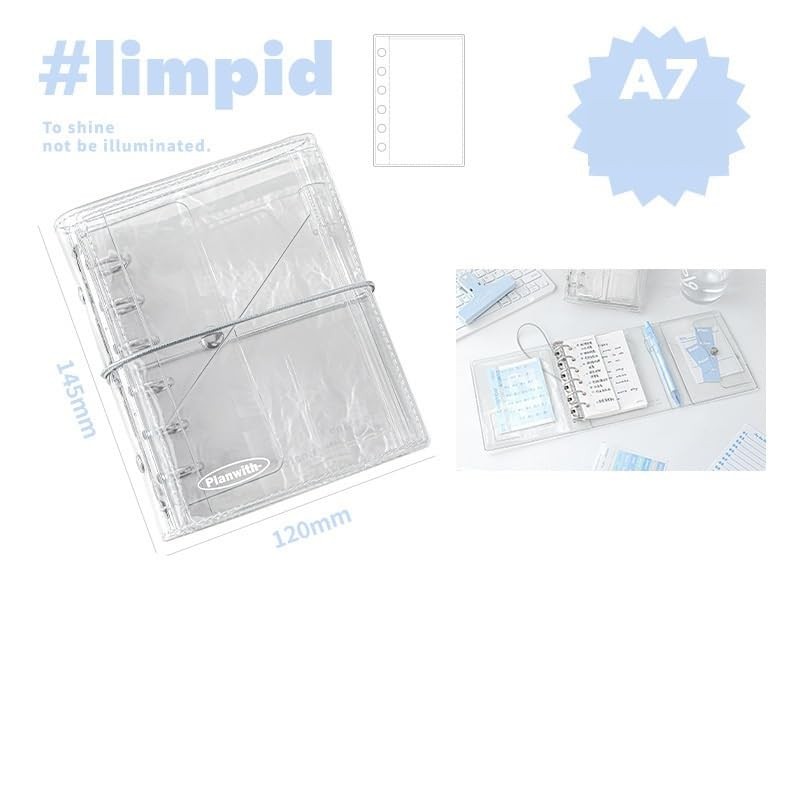 Luksnoc Clear Seal Pad, Girls, Removable, Trifold, A7 Seal Binder,