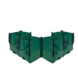 DuraSack Heavy Duty Tote Bag - 22 Gallons Rugged Woven Polypropylene Bag | Reusable | Self Standing design | Holds up to 500 LBS (Pack of 4, Green)