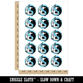 Yin and Yang Koi Fish Temporary Tattoo Water Resistant Fake Body Art Set Collection - 15 2" Tattoos (1 Sheet)