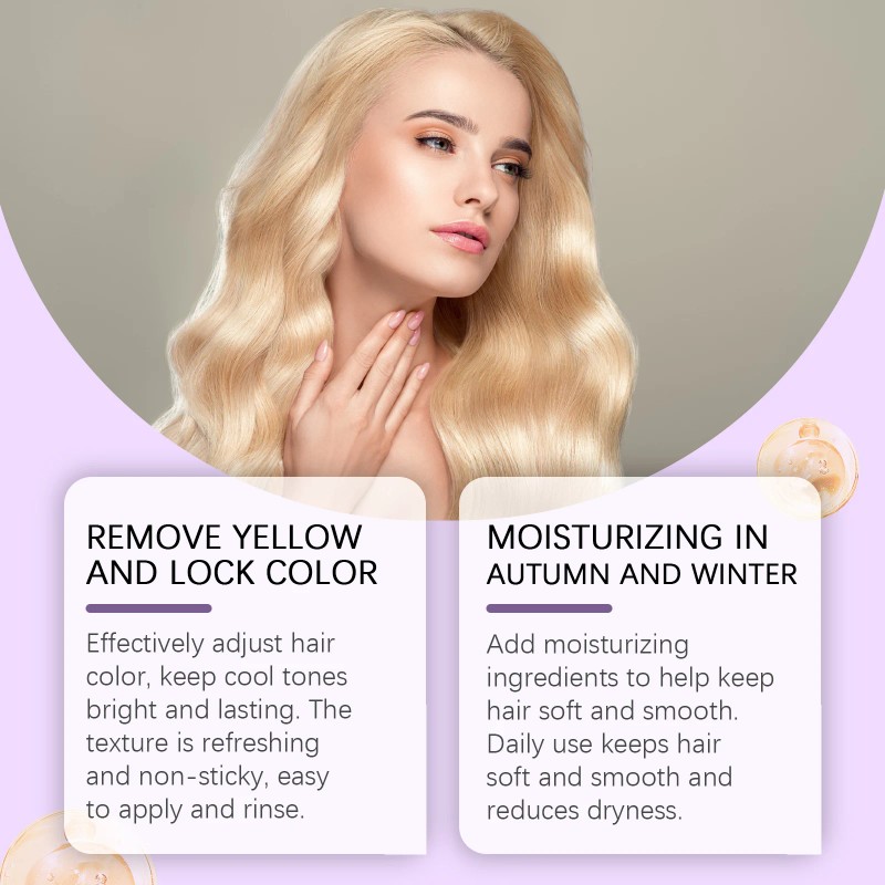 Purple Color Conditioner 100G Neutralizes Yellow Tones Eliminates Yellowing Color
