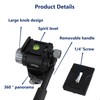 LEFTFOTO Mini Tripod Fluid Head Pan Head with Panoramic Ball