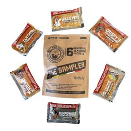 Grill Your As* Off Sample Pack Spices and Seasonings - (6 Pack) BBQ & Grill Seasoning for Beef, Steak, Burgers, Pork & Chicken - MSG & Gluten Free BBQ Rub & Steak Seasoning - USA Made & Veteran Owned