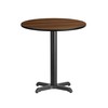 Flash Furniture 24'' Round Walnut Laminate Table Top with 22''