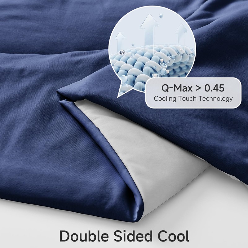 HOMFINE Cooling Comforter Japanese Double-Sided Cold Tech Fabric Cooling Blanket