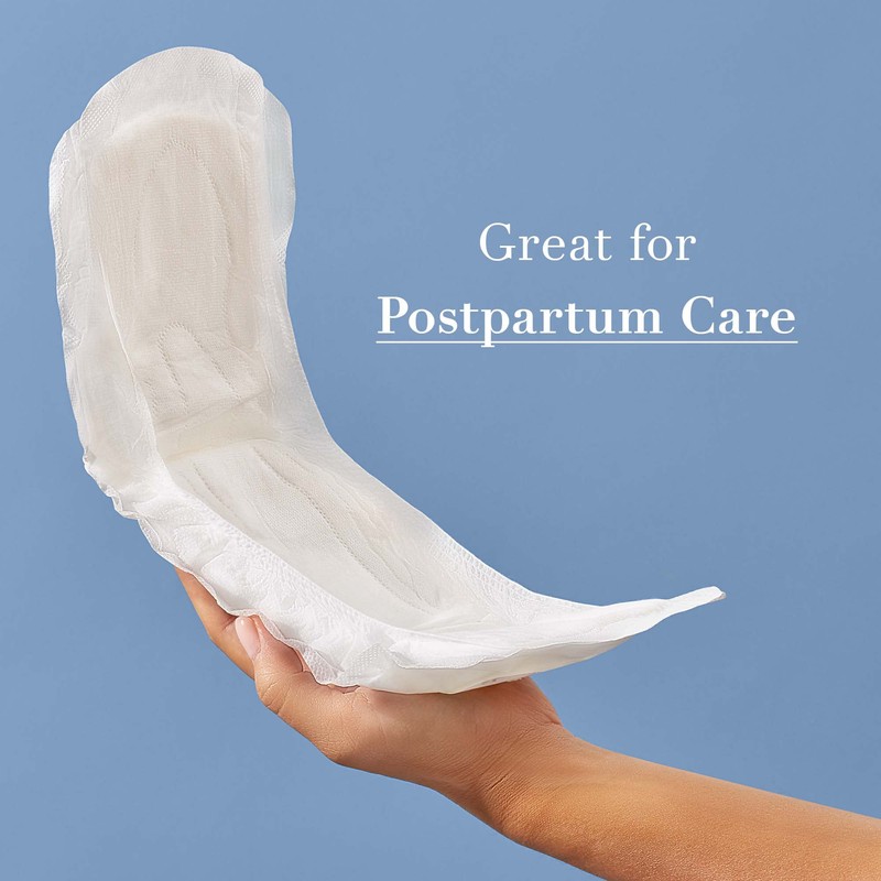 Rael Incontinence Pads for Women, Organic Cotton Cover, Postpartum Essential,