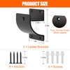 TRUSOON Ladder Hooks, 2 Pack Ladder Hangers for Garage Wall