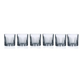 Lorren Home Trends Timeless DOF Double Old Fashion Set of 6, 12 oz, Clear