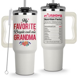 Christmas Gifts for Grandma - My Favorite People Call Me Grandma Tumbler 40Oz, Grandmother Coffee Mugs, Gifts Ideas for Grandma, Grammy, Nana, Gigi, Mimi, Mamaw - Grandma Birthday Gifts, Grandma Cup