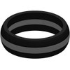 SayitBands Thin Gray Line Silicone Ring Size 9