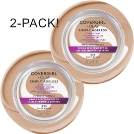 COVERGIRL+OLAY Simply Ageless Wrinkle Defying Foundation 225 BUFF BEIGE (2-PACK)