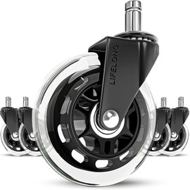 SITMOD Office Chair Caster Wheels Set of 5 for Tile, Hardwood Floors and Carpets, Universal Fit for Most Gaming Chairs