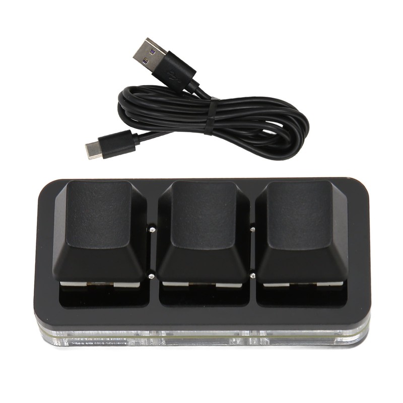 USB 3 Key Mini Keypad RGB LED Backlight Supports Hot