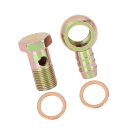 HEROFFIX 18mm Banjo Hose Barb Bolt Fitting Banjo Bolt Washer Metal for Motorcycle Car Replace Parts