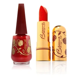 Besame - Juego De Esmaltes De Labios Y Uñas De Color Rojo Fe