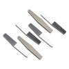FOMIYES Diamond Triangular Nail Files 6pcs Thick Black White Grey