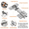 6 Pcs Kitchen Cupboard Hinges, Cabinet Hinges Soft Close Full