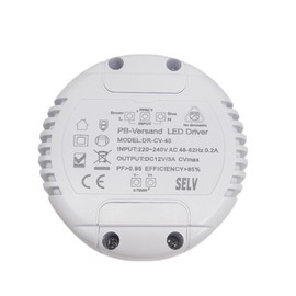 LED Transformer 12 V DC 1-40 Watt (Round) Power Supply Driver Transformer - No Minimum Load