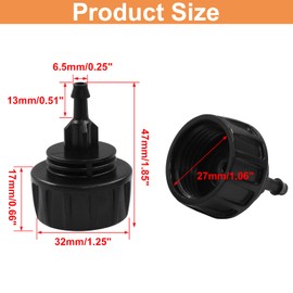 Jiozermi 6 Pack 1/4 Inch Drip Irrigation Tubing to Faucet/Garden Hose Adapter - Drip Irrigation Hose Connector for 3/4" Garden Hose to 1/4" Drip Tubing - US Standard Faucet Adapter