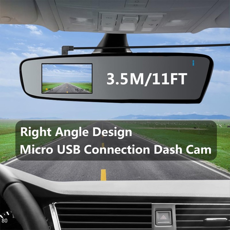 Maixbomr 11FT 90 Degree Micro USB Power Cable, Right Angle