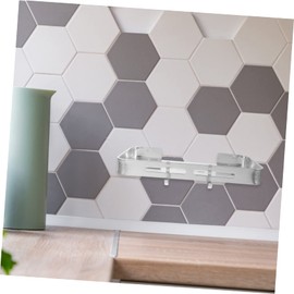 Cabilock 1 Set Bathroom Storage Rack Shower Wall Shelf Shower Shampoo Holder Wall Mounted Bathroom Shower Hooks Shower Hangers Organizer Shower Shelf Aluminum Alloy Shower Rack Metal Shelf