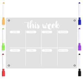 Operitacx Magnetic Dry Wipe Acrylic Board for the Refrigerator, Dry Wipe Acrylic Board, White Board for the Refrigerator, 11 67 x 8 8 cm, 25 Inches, Dry Wipe Clean