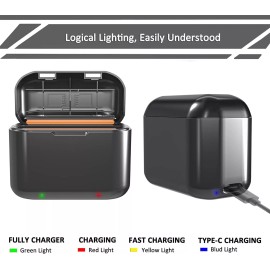 Unbranded Fast Charger Hub with Misro SD Card Slots & 1-Pack Battery for Insta 360 x3