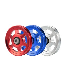 Gueiddi Aluminum GYM Pulley Wheel, Universal Aluminum Alloy Bearing Pulley Wheel for Cable Machine Gym Equipment Part Garage Door (Red 114-115mm)