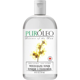PUROLEO Witch Hazel Toner 8 Fl Oz/120 ML (Packed in Canada) Refresh and Revitalize Your Skin with | Premium Bottle | Luxury Skin Care Toner | Facial Toner for Postpartum & Skincare