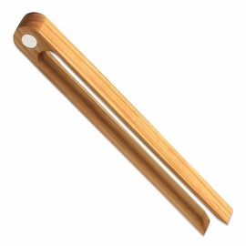 Magnetic Bamboo Toast Tongs Wooden Tongs Reusable Bamboo Kitchen Tongs Disposable Utensils Mini Bamboo Tongs for Cooking and Serving Utensils Tool